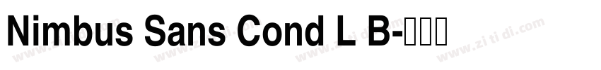 Nimbus Sans Cond L B字体转换